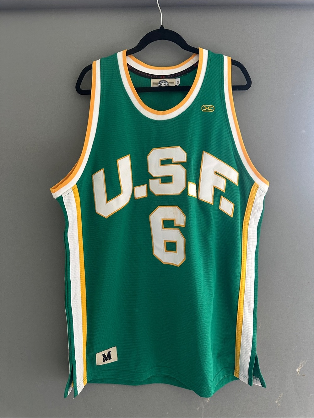 USF #6 Green Basketball Jersey - Classic Collegiate Style